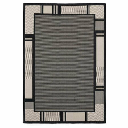 UNITED WEAVERS OF AMERICA 7 ft. 10 in. x 10 ft. 6 in. Augusta Matira Black Rectangle Oversize Rug 3900 10870 912